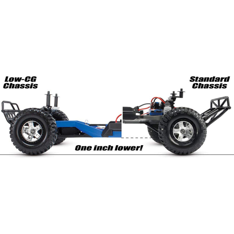 Traxxas Low-CG Chassis Conversion Kit for 1/10 Scale Slash 2WD, Blue (Open Box)