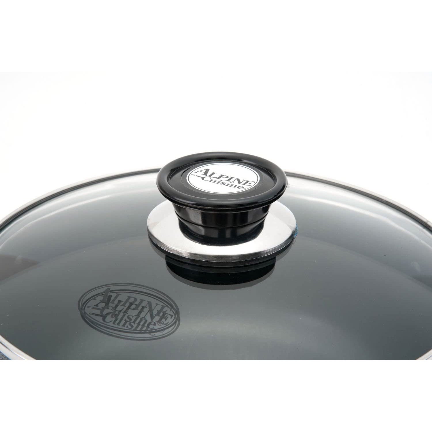 Alpine Cuisine Aluminum Non-Stick Dutch Oven Pot with Lid 13 Qt, Gray (Open Box)