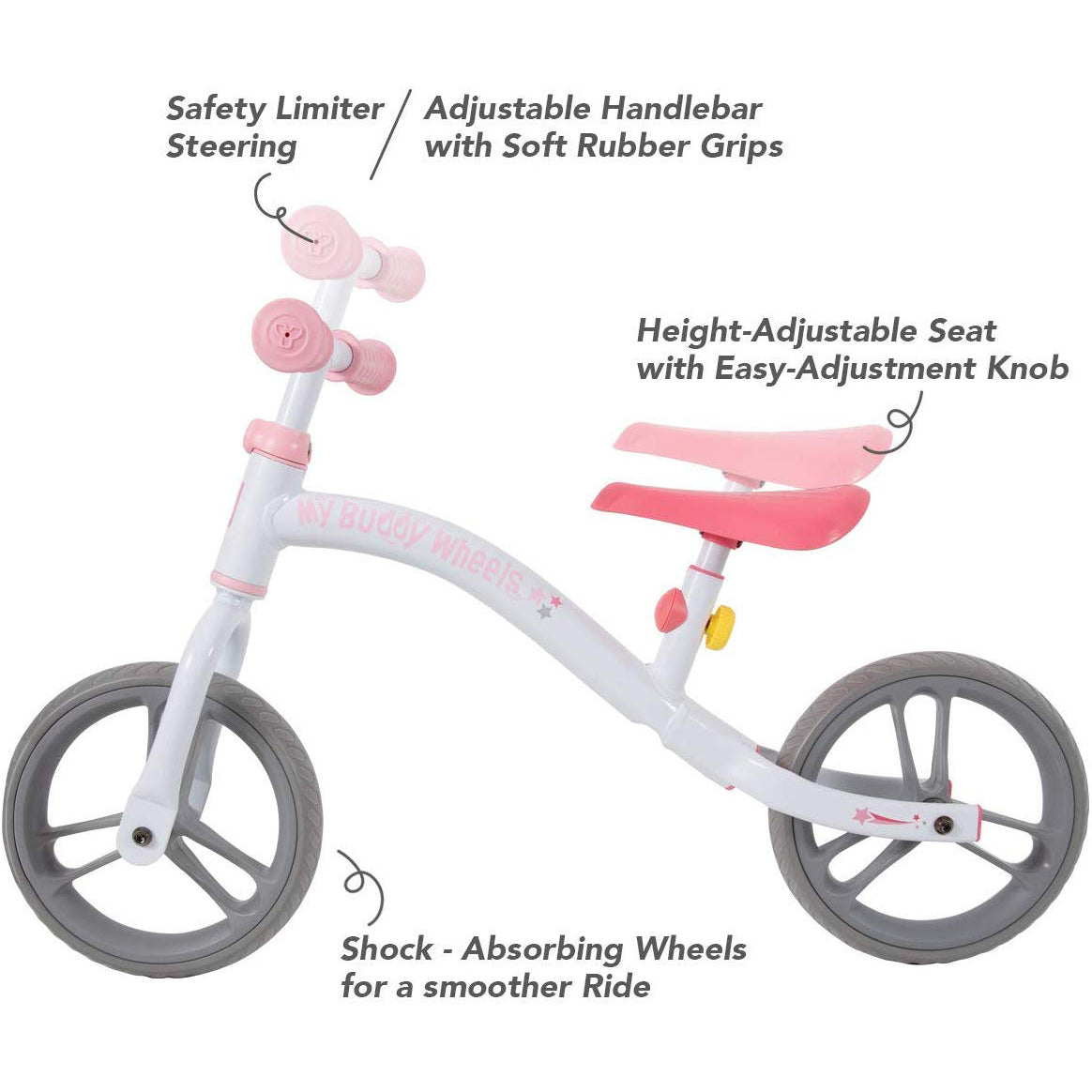 Yvolution My Buddy Wheels Unicorn Training Balance Bike w/ Plush Toy (Open Box)