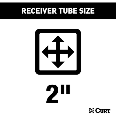 CURT Heavy Duty Class III Trailer Towing Hitch with 2 in Receiver, Black (Used)