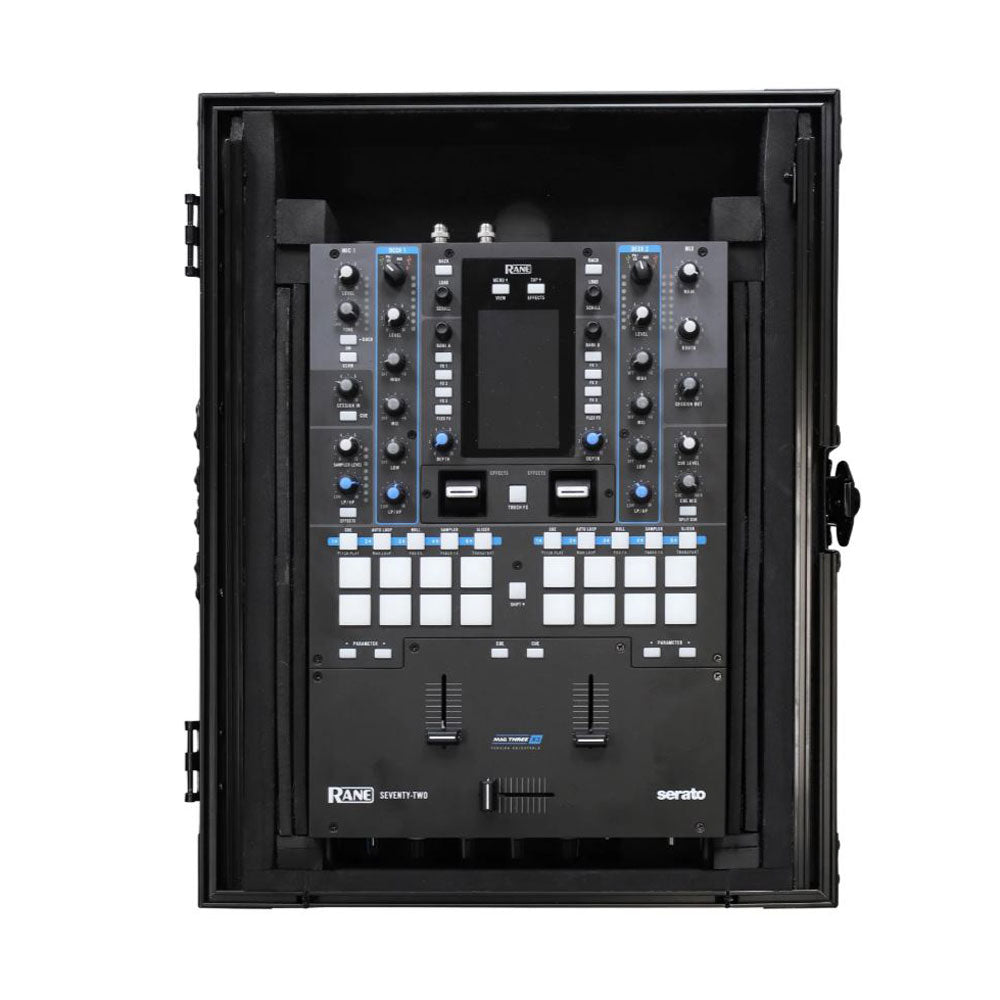 Odyssey Black 10 Inch Format DJ Mixer Case with Extra Deep Rear Compartment - VMInnovations