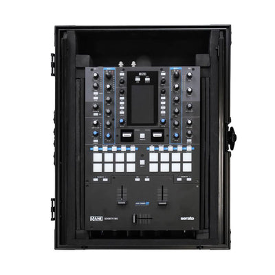 Odyssey Black 10 Inch Format DJ Mixer Case with Extra Deep Rear Compartment