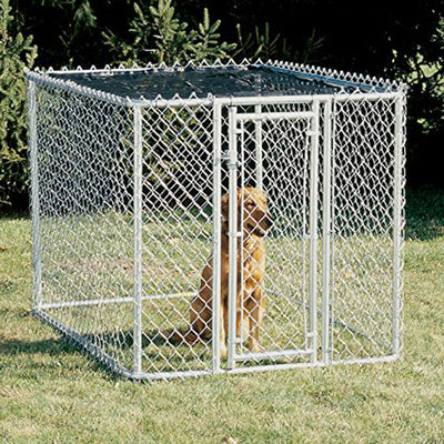 OMA- Midwest Homes for Pets Easy Assembly K9 Secure Steel Chain Link Portable Kennel