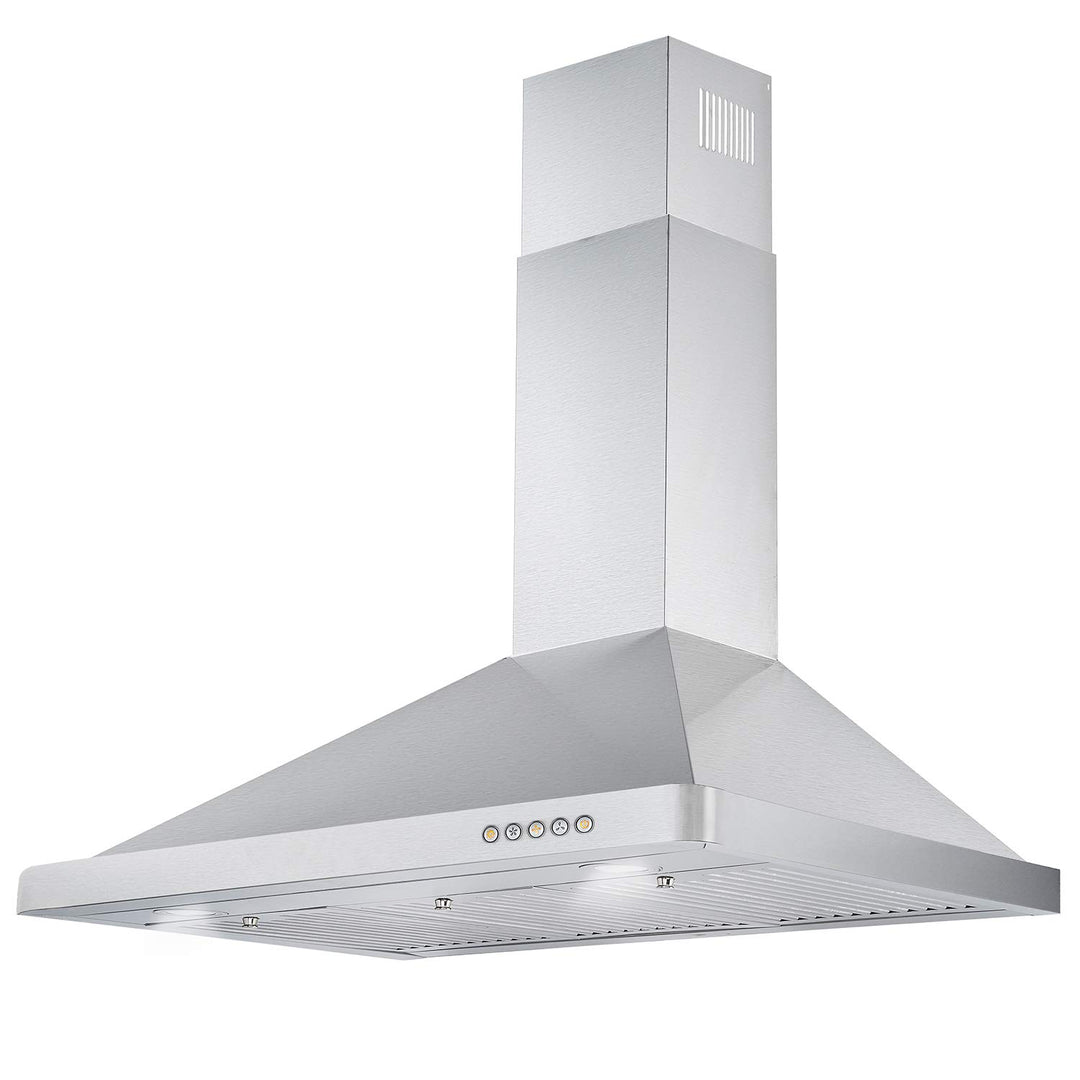 Cosmo 36 In Wall Mount Range Hood with Push Control, Stainless Steel (Open Box)