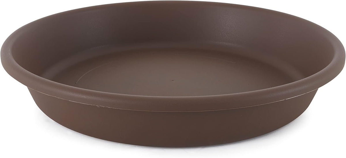 The HC Companies Classic 12 Inch Round Plant Pot Saucer Drip Tray, Chocolate