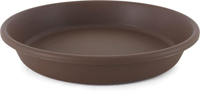 The HC Companies Classic 12 Inch Round Plant Pot Saucer Drip Tray, Chocolate