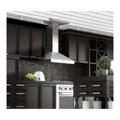 ZLINE KL3CRN 36 Inch Mount Wall Range Hood With Crown Molding, Stainless Steel