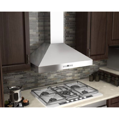 ZLINE KL3CRN 36 Inch Mount Wall Range Hood With Crown Molding, Stainless Steel