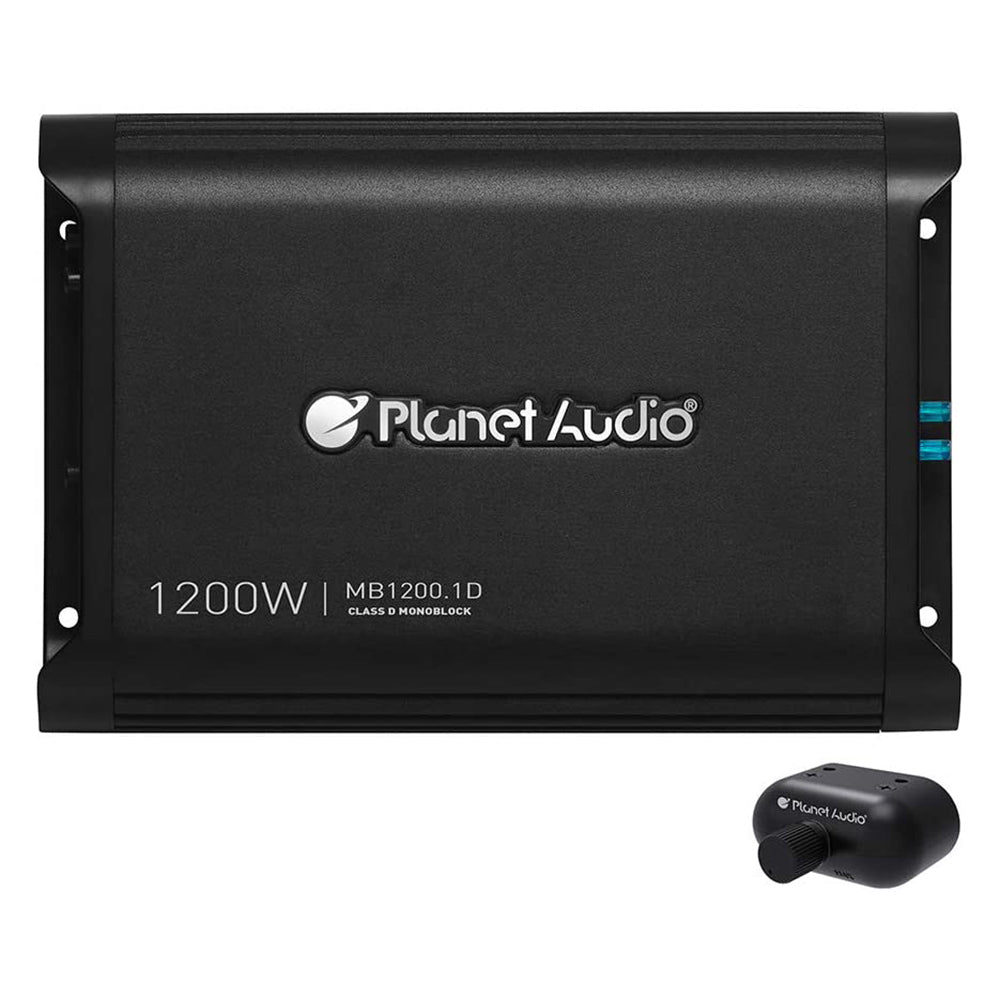 Planet Audio MB1200.1D Monoblock 1200 Watt Class D Power Car Amplifier w/ Remote - VMInnovations