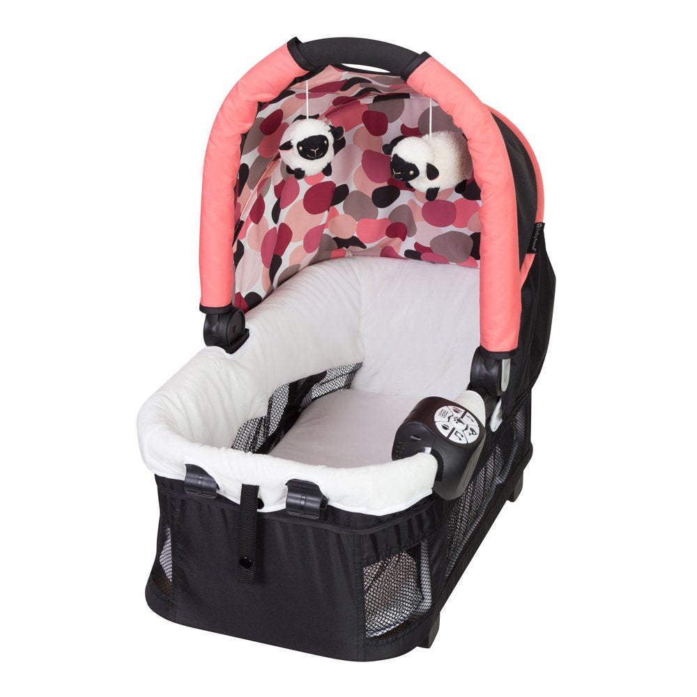 Baby Trend Resort Elite Spacious Portable Infant Play Nursery Center, Dotty Pink - VMInnovations