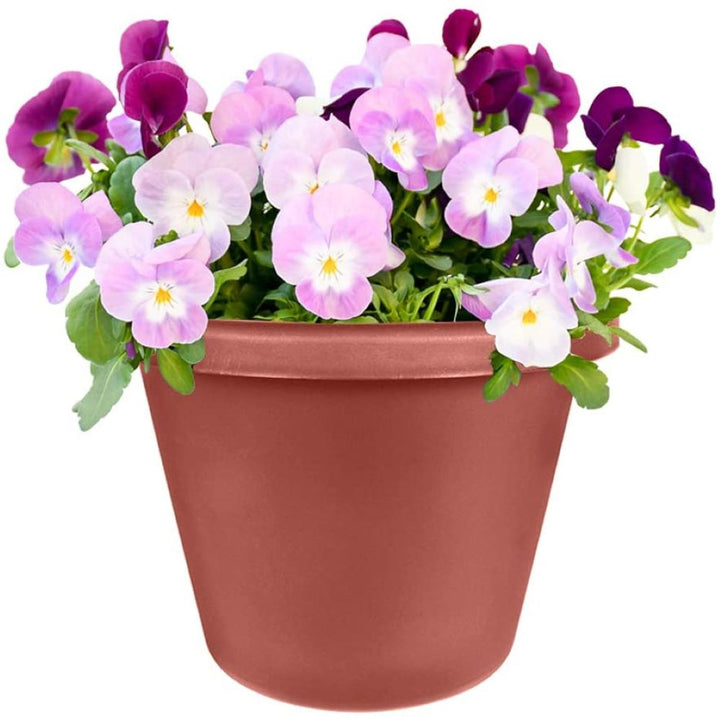 The HC Companies 12" Plastic Classic Flower Pot Planter, Orange (Open Box)