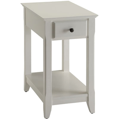 ACME 82842 Bertie Rectangular 1-Drawer Home Decor Wooden Side Table, White