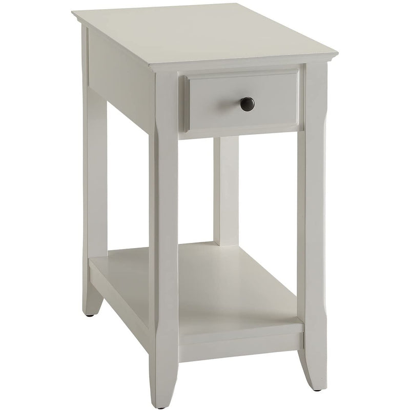 ACME 82842 Bertie 1-Drawer Home Decor Wooden Side Table, White (Open Box)