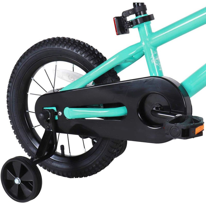JOYSTAR Totem Series 16 In Kids Bike w/ Training Wheels & Kickstand, Mint Green