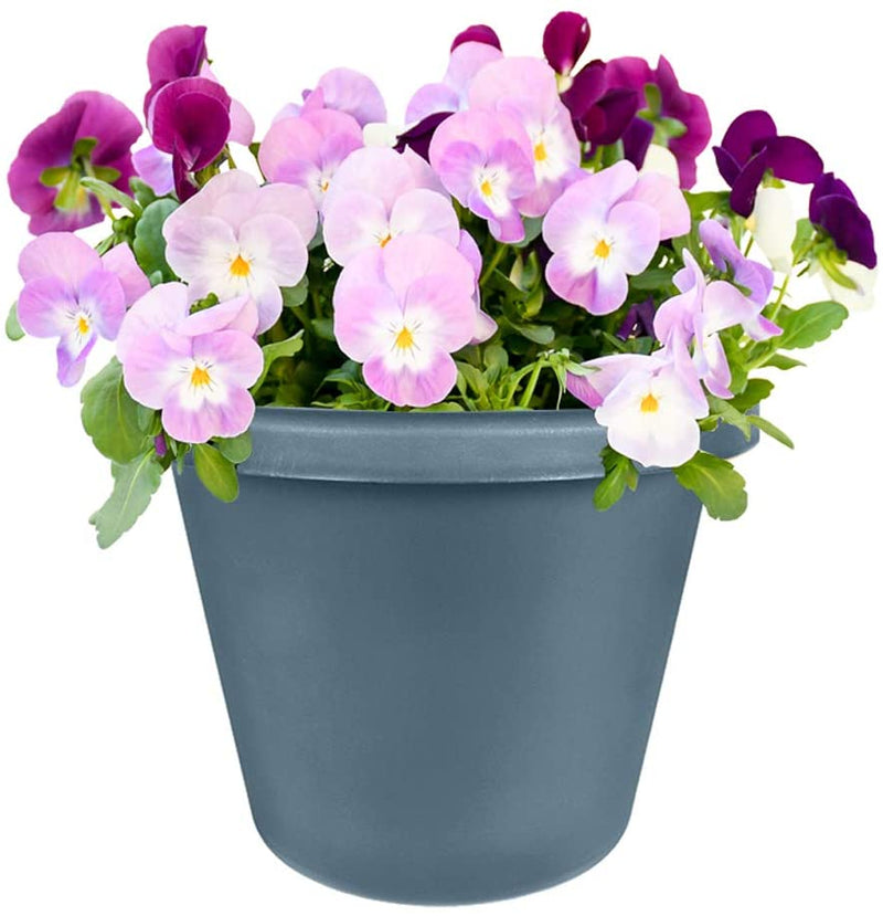 The HC Companies 24 Inch Classic Flower Pot Planter, Slate Blue (Open Box)