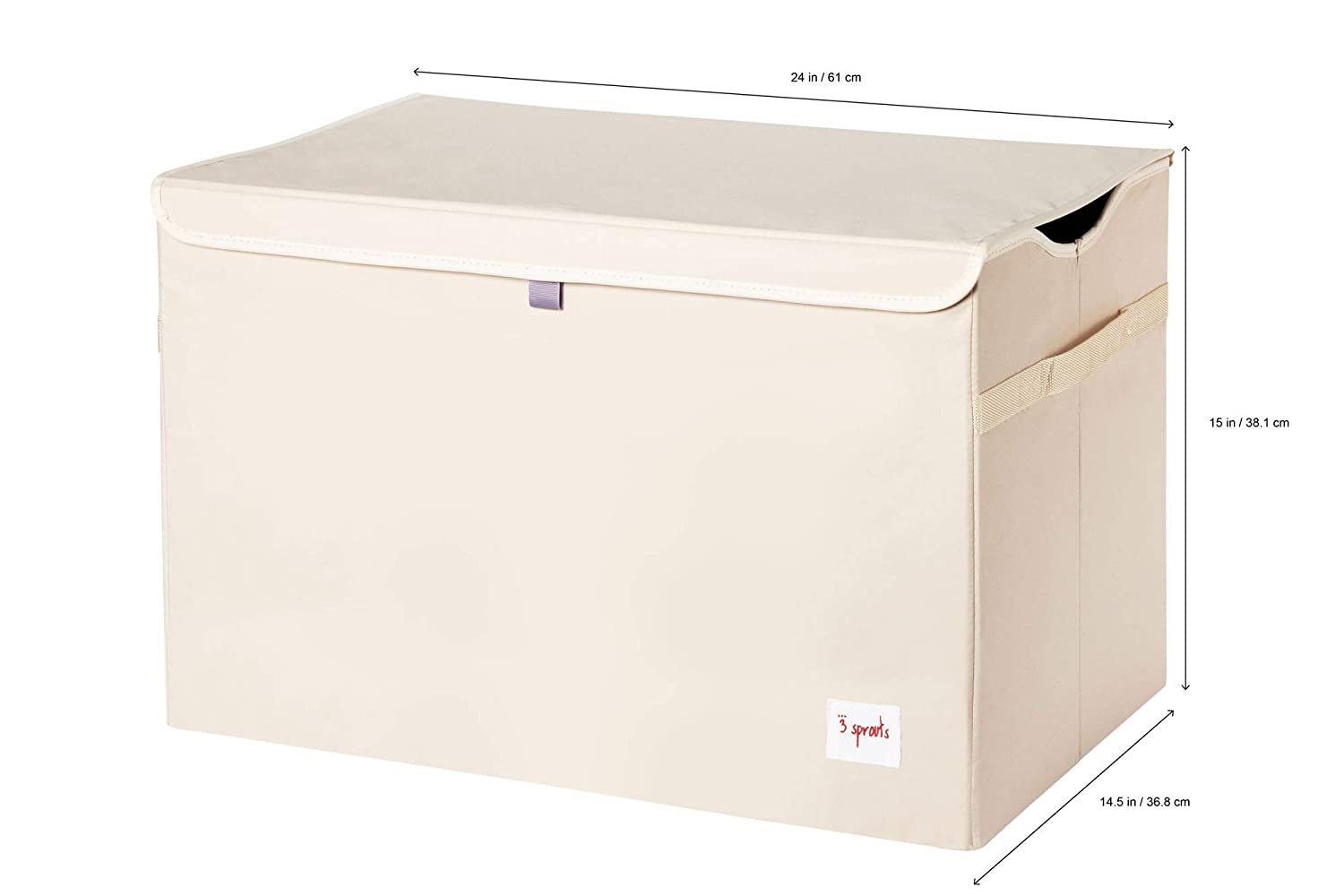 3 Sprouts Collapsible Toy Chest Storage Bin for Kids Playroom, Bear (2 Pack)