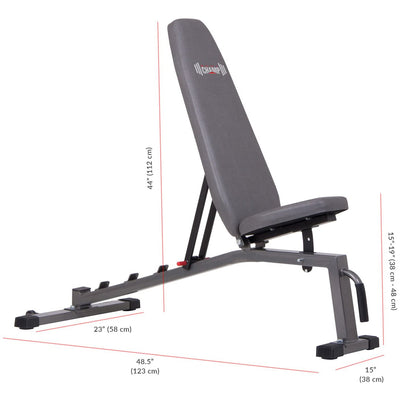 Body Champ Two Piece Set Olympic Weight Bench with Squat Rack, Gray (Used)