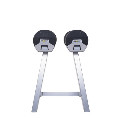 MX Select MX-55 Pro Style Adjustable Dumbbell Set w/ 10 to 55 Pound Range, Black