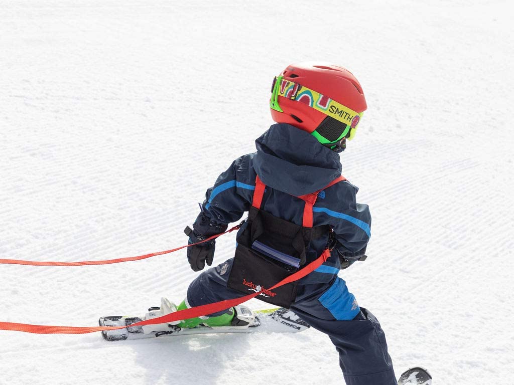 Lucky Bums Kids Ski Harness w/ Grip N' Guide Handle, 2 Leashes, Navy (Open Box) - VMInnovations