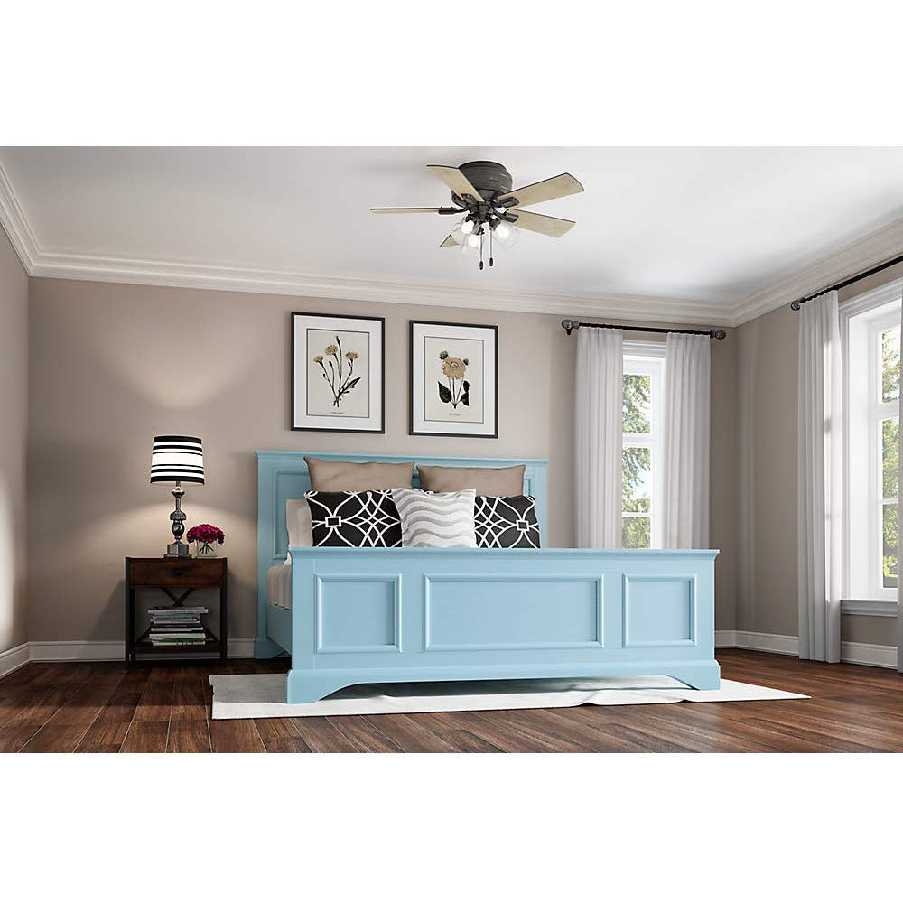 Hunter Fan Company 42 Inch Low Profile Ceiling Fan, Noble Bronze (Open Box) - VMInnovations