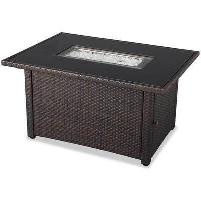 Endless Summer 44x32 in Patio Gas Fire Pit Table, Brown (Certified Refurbished)