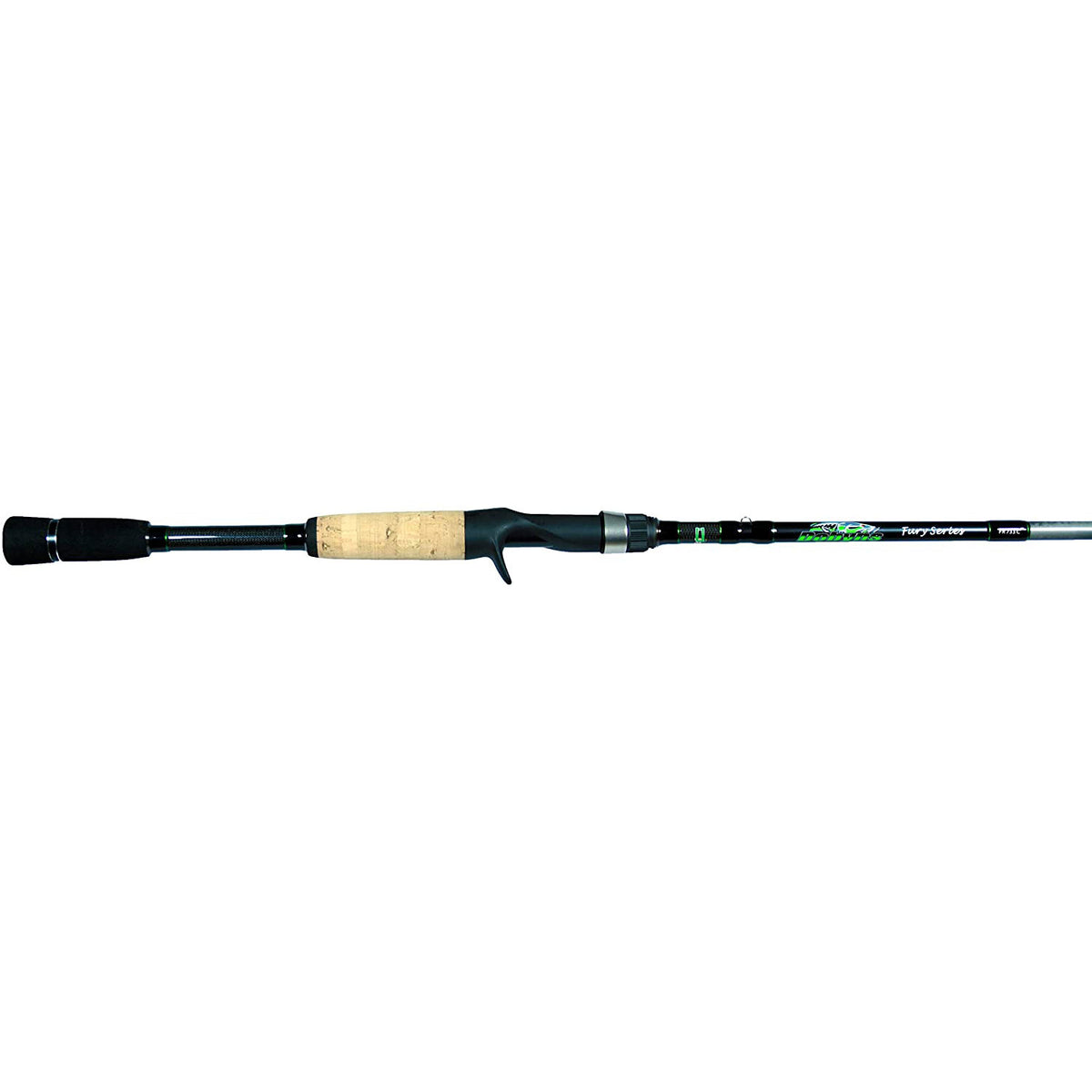Dobyns Rods Fury Series 7 Foot 1 Pc Fast Casting Rod, Black/Green (Open Box)