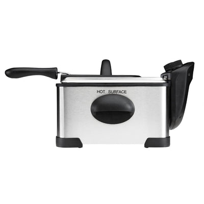 Chefman Jumbo Size 4 Liter 1700 Watt Deep Fryer, Stainless Steel (Open Box) - VMInnovations