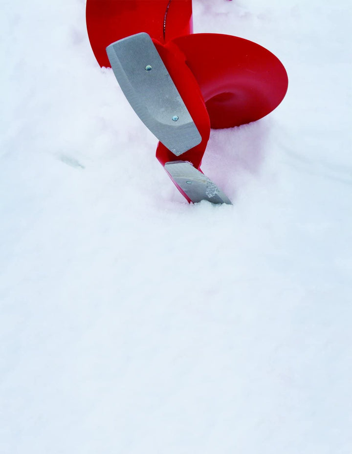 Eskimo 8 In Stainless Steel Ice Fishing Hand Powered Manual Auger Bit w/ Handle - VMInnovations