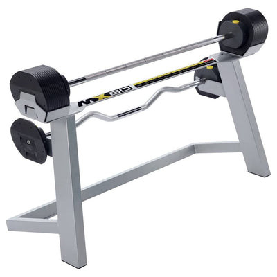 MX Select MX80 Rapid Change Home Fitness Weight Barbell System with Storage Rack