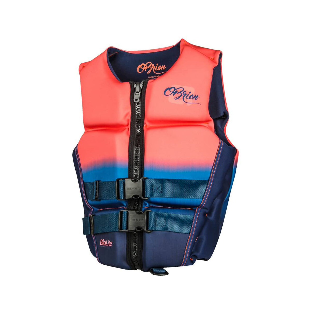 OBrien BioLite Series Womens Flex V Back Life Vest Size S, Pink/Blue (Open Box)