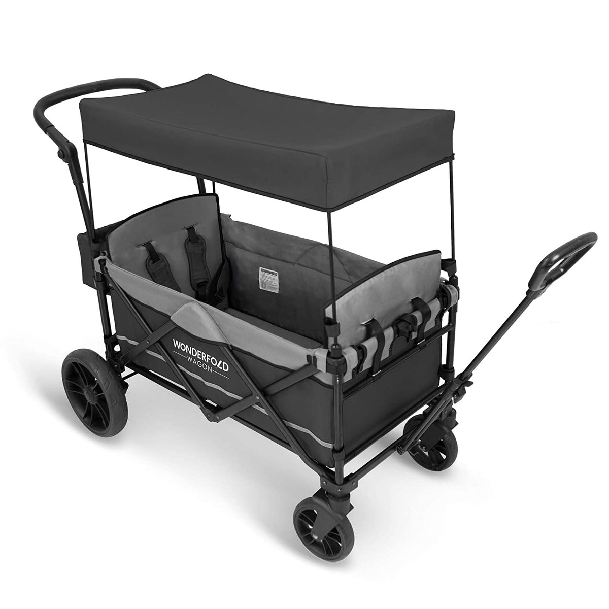 WONDERFOLD Stroller Wagon with Removable Canopy and 5-Point Harness (Open Box)