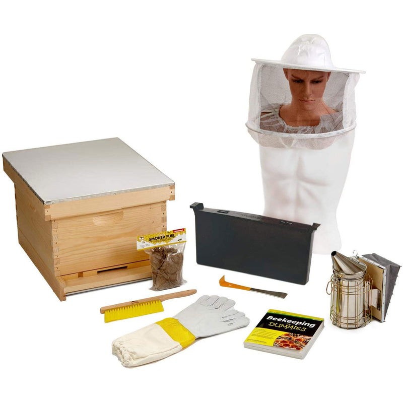 Little Giant 10-Frame Deluxe Beginner Backyard Beekeeping Hive Starter Kit