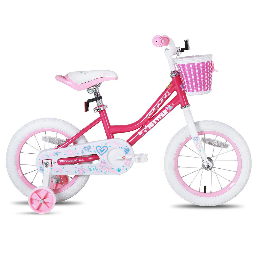 JOYSTAR Angel 16" Ride On Girls Bicycle Kids Bike w/ Training Wheels, (Open Box) - VMInnovations