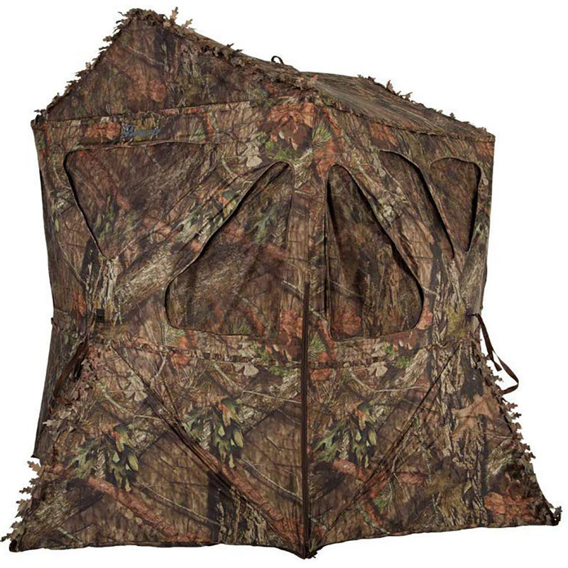 Ameristep Distorter Kick Out 3 Person Ground Hunting Blind,Mossy Oak (Open Box)