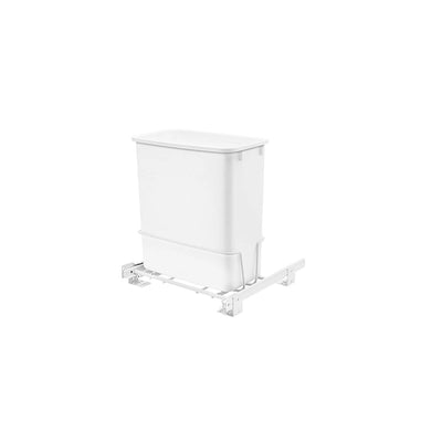 Rev-A-Shelf RV-814PB 20 Qt Pull-Out Waste Container Trash Can, White (Open Box)
