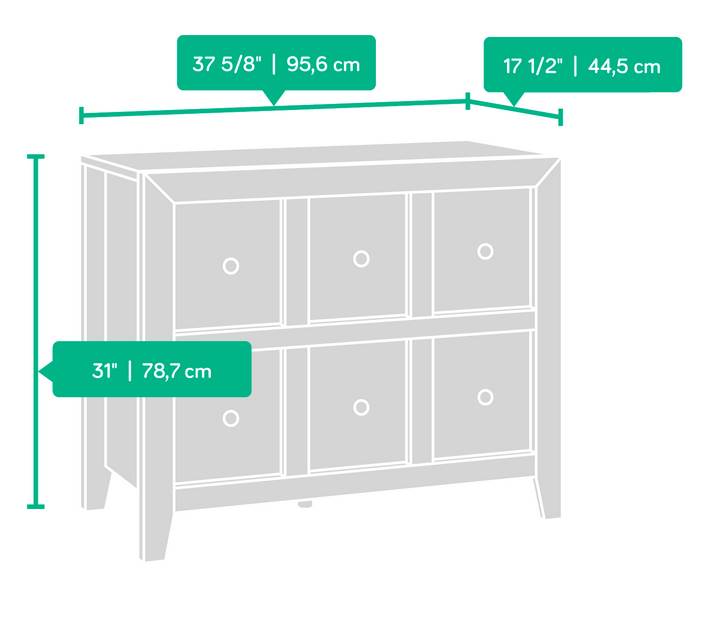 Sauder Woodworking 418232 Dakota Pass Anywhere Console Media TV Stand - Open Box