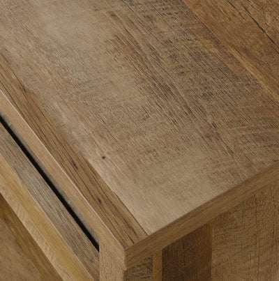 Sauder Woodworking Adept Storage Credenza Cubby Hole Craftsman Oak (Open Box)