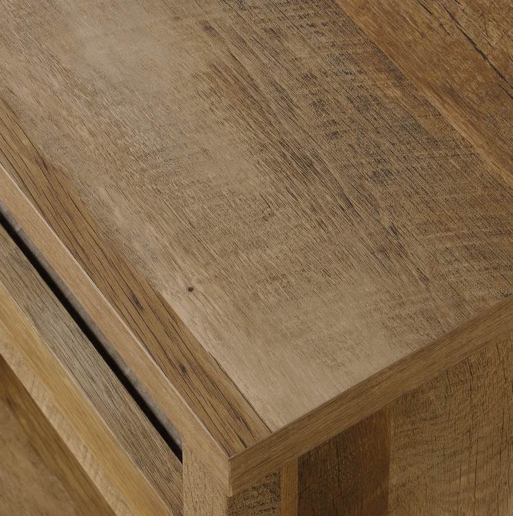Sauder Woodworking Adept Storage Credenza Cubby Hole Craftsman Oak (Open Box)