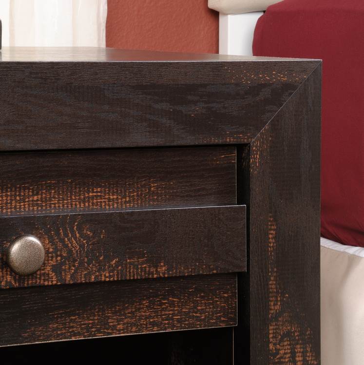 Sauder Woodworking Dakota Pass Home Furniture Night Stand Char Pine - Open Box