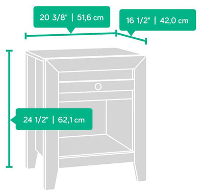 Sauder Woodworking Dakota Pass Home Furniture Night Stand Char Pine - Open Box