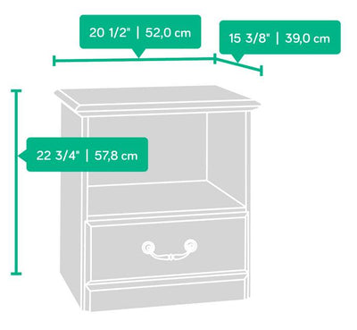 Sauder 418633 Orchard Hills Home Furniture Night Stand Milled Cherry (Open Box)