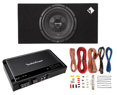 NEW Rockford Fosgate R2S-1X12 12" 500W Subwoofer + Enclosure + Mono Amp + Wiring