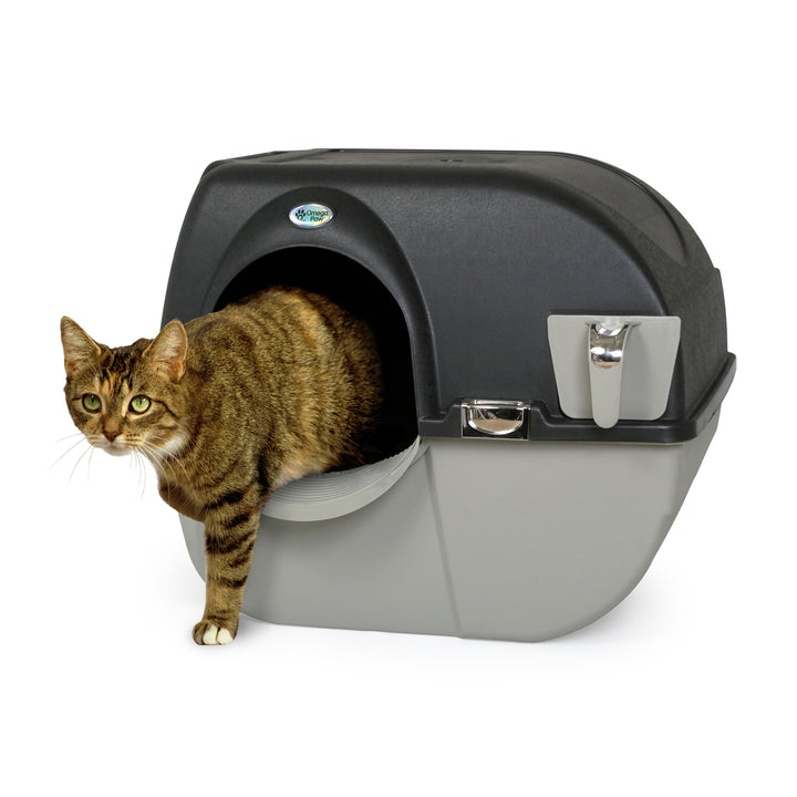 Omega Paw Roll N Clean Self Separating Self Cleaning Litter Box, Large(Open Box) - VMInnovations
