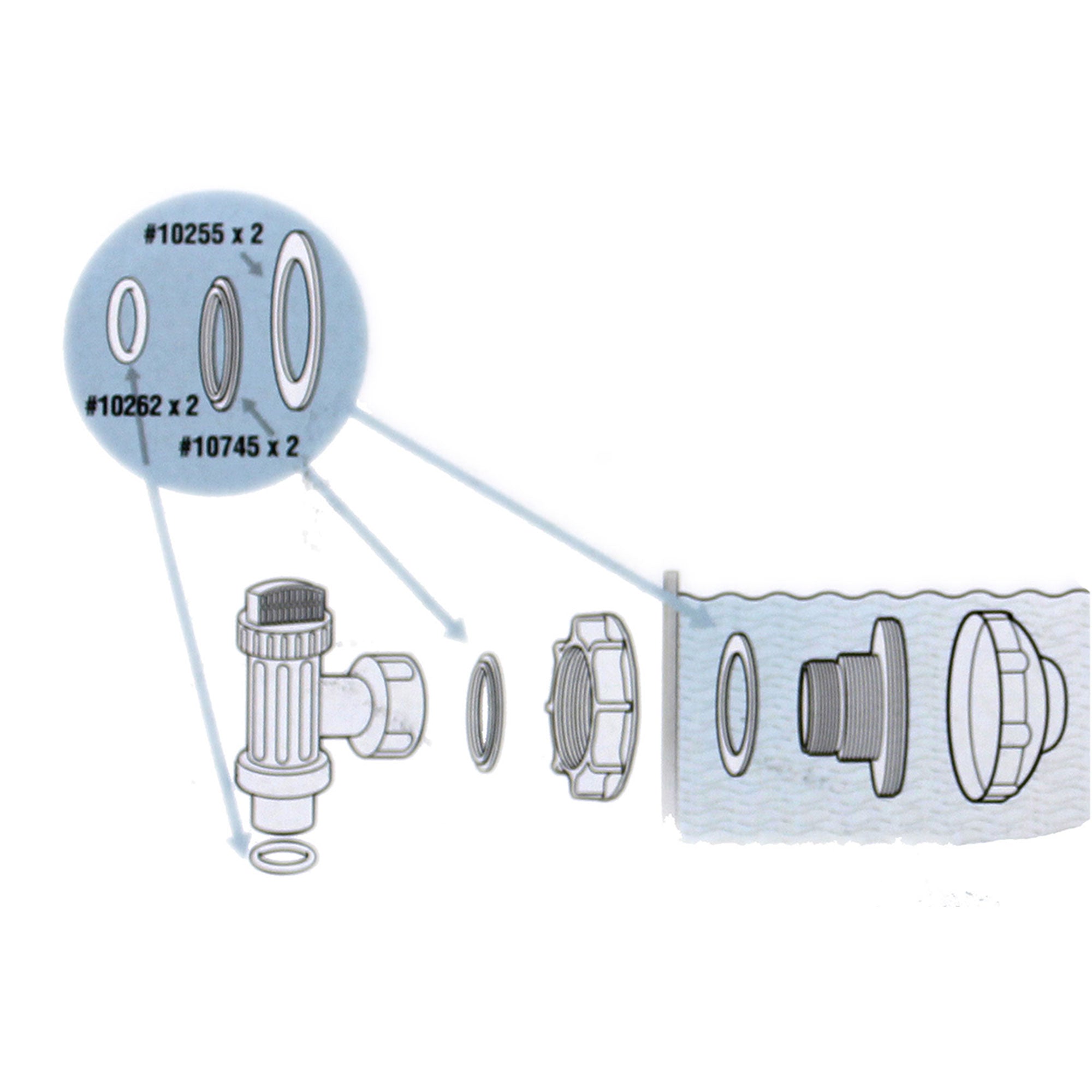 Intex Large Strainer Rubber Washer & Ring Pack Replacement Parts (Open Box) - VMInnovations