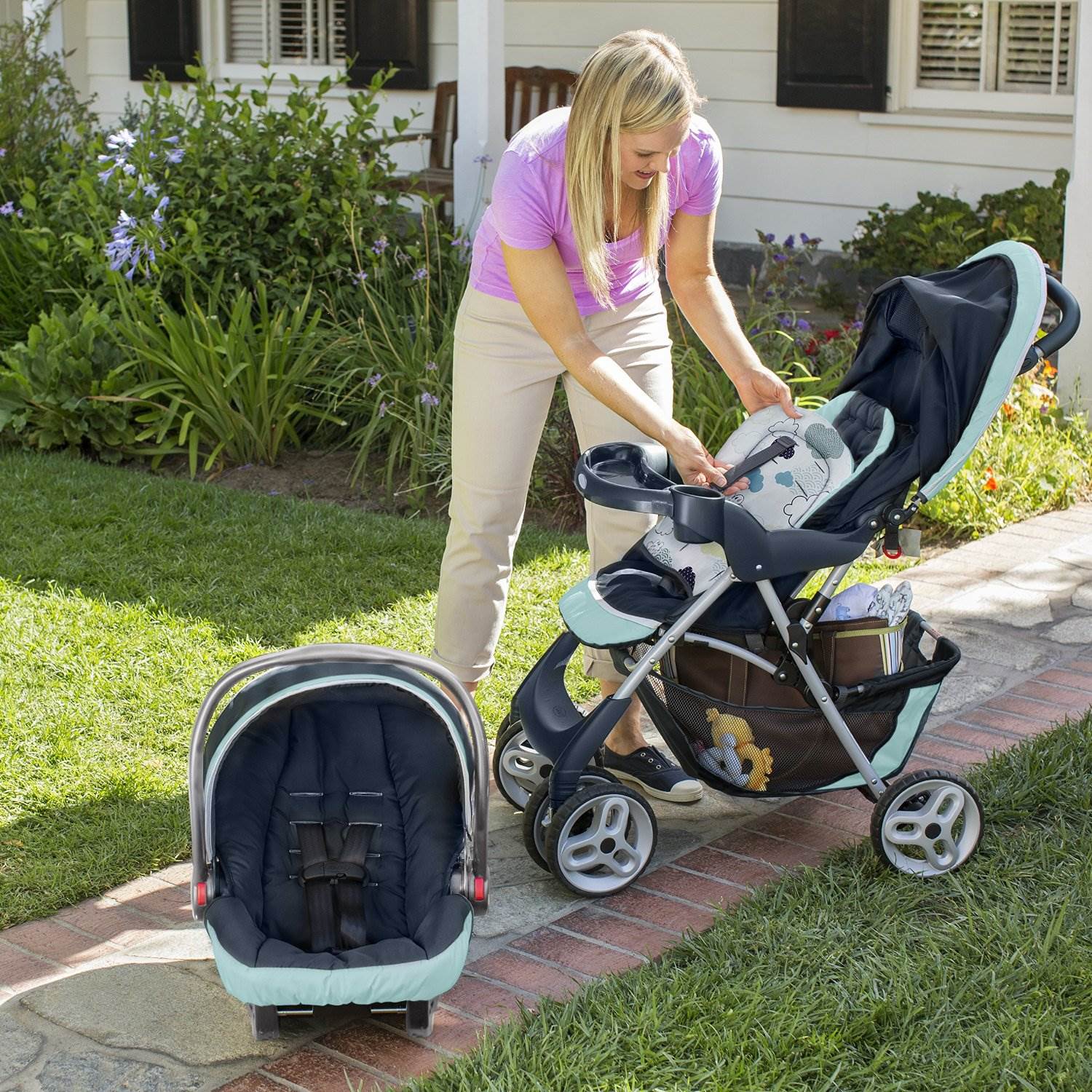 Graco Comfy Cruiser Click Connect Travel System & Pack 'n Play Playard, Stratus