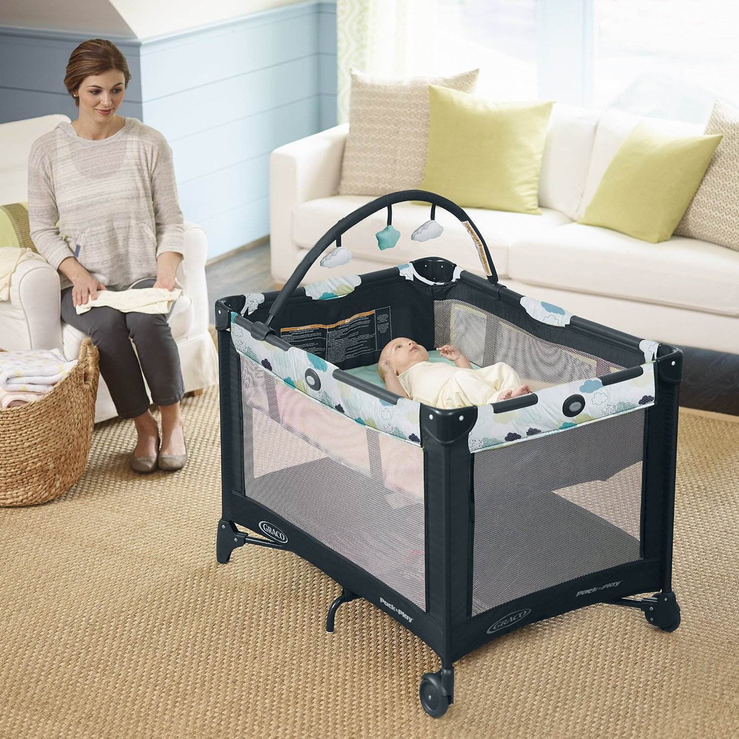 Graco Comfy Cruiser Click Connect Travel System & Pack 'n Play Playard, Stratus