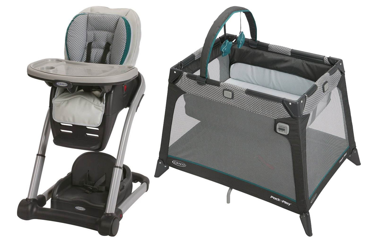 Graco Blossom Convertible 4-in-1 Highchair Seating System and Playard, Sapphire