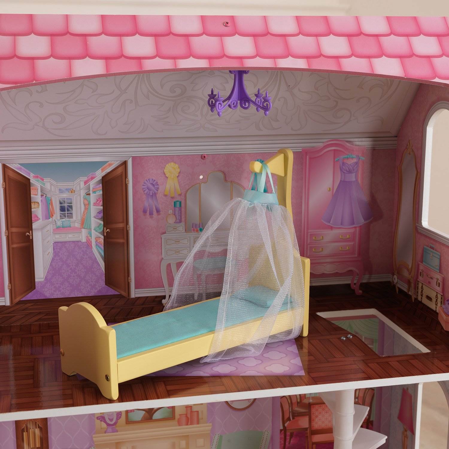 KidKraft Penelope Dollhouse Modern Wooden Pretend Play House | 65179 - Open Box
