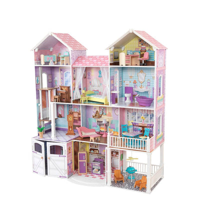 KidKraft Country Estates Dollhouse Wooden Pretend Play House |65242 - Open Box