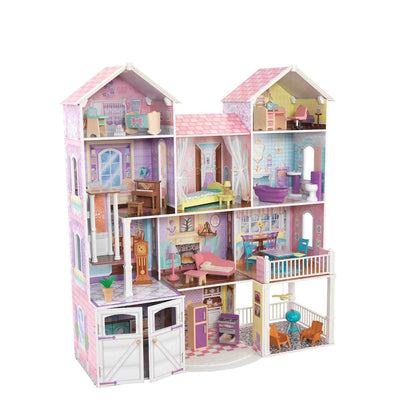 KidKraft Country Estates Dollhouse Wooden Pretend Play House |65242 - Open Box